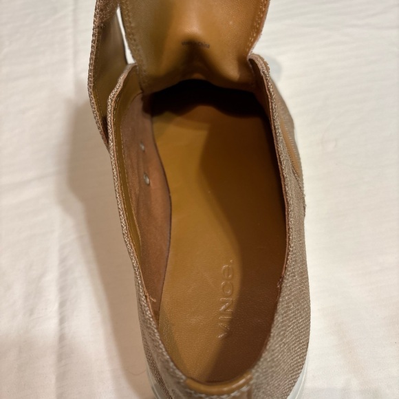 Vince Women's Blair Loafer Size 6.5 Tan Burlap Rip Strap Shoe Fashion Sneaker - Picture 4 of 4